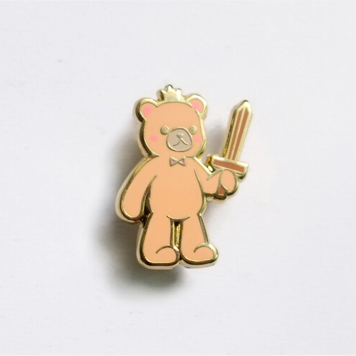 Teddy Bear King Enamel Pin