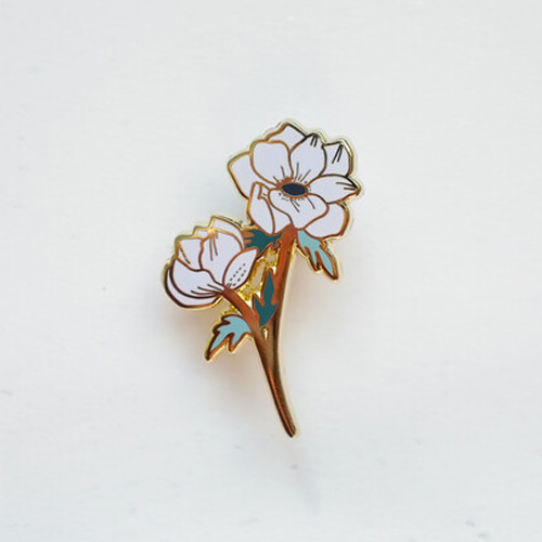 Anemone Flower Enamel Pin(라벤더)